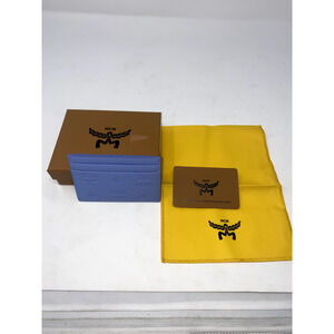 MCM AREN EBMN Leather Card Case - Compact and Elegant